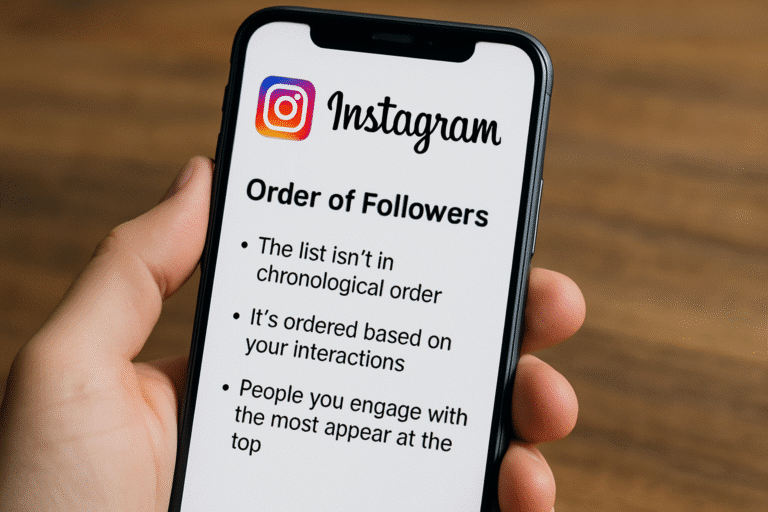 Como saber a ordem dos seguidores no Instagram
